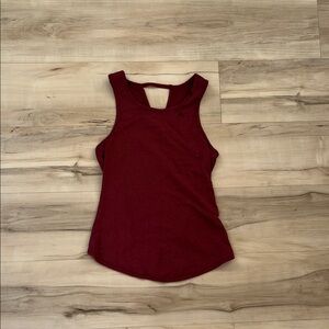 Women's Sleeveless Burgundy Top